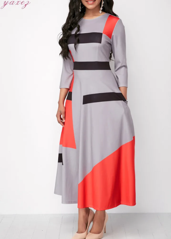 2019 Elegent Fashion Summer Women Regular O-neck Printing Plus Size Sexy Maxi Dress High Waist Long Sleeve Dress Pockets Office
2019 Elegent Fashion Summer Women Regular O-neck Printing Plus Size Sexy Maxi Dress High Waist Long Sleeve Dress Pockets Office