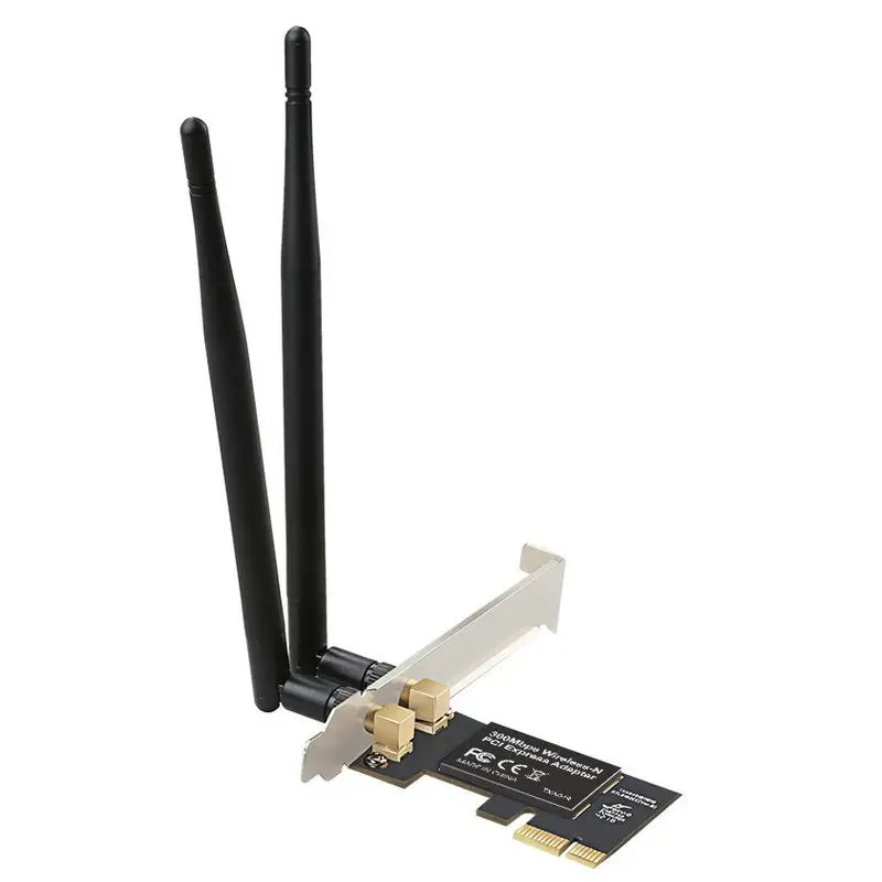 Настольный PCIe wi-fi беспроводной сетевой адаптер 300 Мбит/с pci express wi-fi чип Realtek 8192EE 
Настольный PCIe wi-fi беспроводной сетевой адаптер 300 Мбит/с pci express wi-fi чип Realtek 8192EE