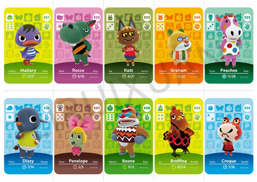 (301-330)Animal Croxxing Villager Card ACNH Exquisite Printing Stickers NFC Game Card Ntag215 Tag NS Switch WiiU Multiple Choice
(301-330)Animal Croxxing Villager Card ACNH Exquisite Printing Stickers NFC Game Card Ntag215 Tag NS Switch WiiU Multiple Choice