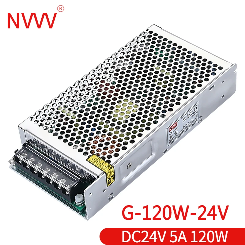 NVVV 380v к dc 24v 5a импульсный источник питания G 120w с одним выходом|Импульсный питания|