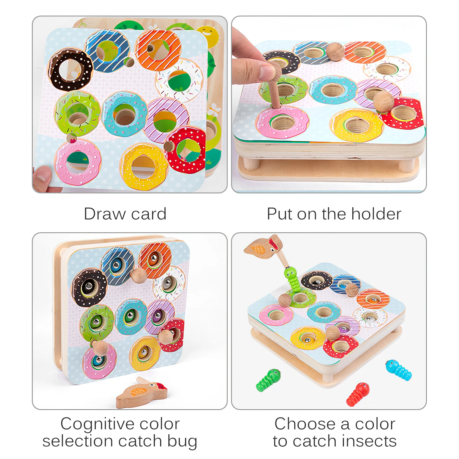 Wooden Magnetic Bird Catching Insect Game Toy Children'S Educational Toy Concentration Training Fine Skill Catching Insect Toy
Wooden Magnetic Bird Catching Insect Game Toy Children'S Educational Toy Concentration Training Fine Skill Catching Insect Toy