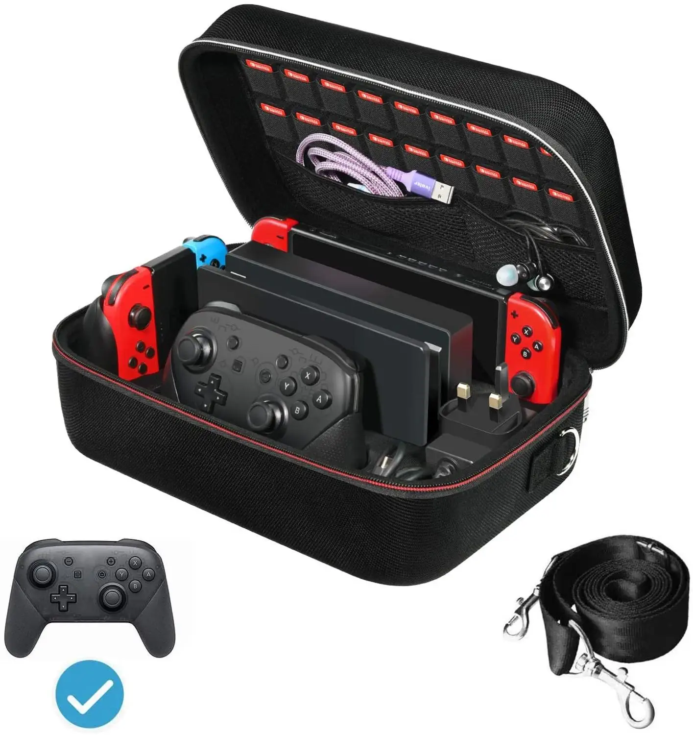 Carrying Storage Case for Nintendo Switch, Portable Travel All Protective Hard Messenger Bag Lining Switch Console Pro Controlle
Carrying Storage Case for Nintendo Switch, Portable Travel All Protective Hard Messenger Bag Lining Switch Console Pro Controlle