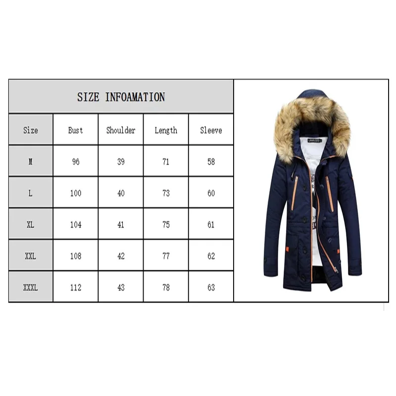 2020 New Thicken Men's Winter Faux Fur Collar Long Thick Parkas Jacket Men Outwear Hooded Windbreaker Male Outdoor Jacket S-3xL
2020 New Thicken Men's Winter Faux Fur Collar Long Thick Parkas Jacket Men Outwear Hooded Windbreaker Male Outdoor Jacket S-3xL