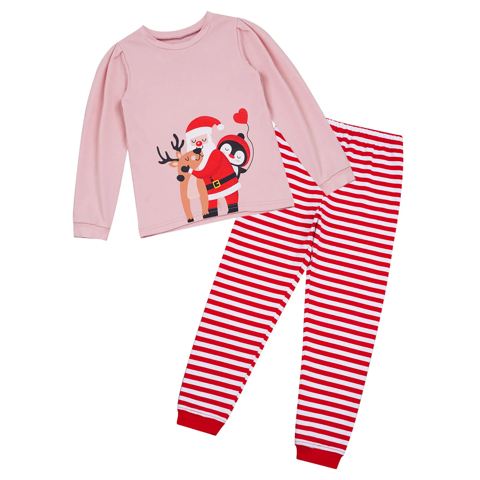Christmas Girls Pajamas Winter Cotton Kids Sleepwear Long Sleeves Santa Claus Print Tops With Stripes Pants Set Children Pyjamas
Christmas Girls Pajamas Winter Cotton Kids Sleepwear Long Sleeves Santa Claus Print Tops With Stripes Pants Set Children Pyjamas