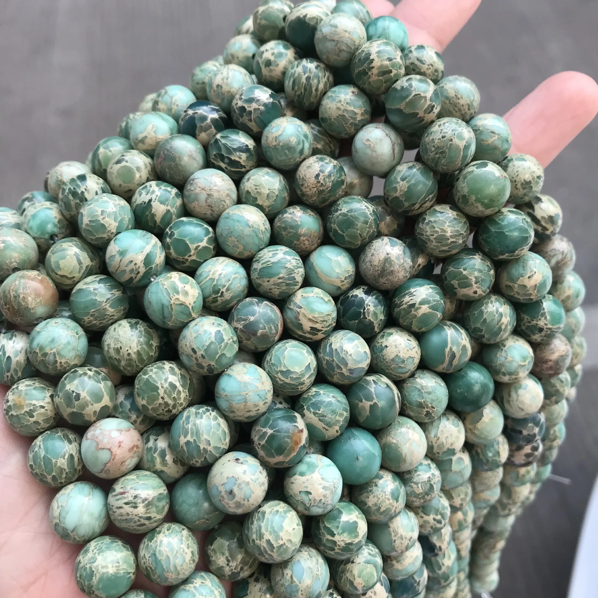 6/8/10mm Natural Green Serpentine Jaspers Stone Beads Round Loose Green Agalmatolite Stone Beads For Jewelry Making DIY 15'' 
6/8/10mm Natural Green Serpentine Jaspers Stone Beads Round Loose Green Agalmatolite Stone Beads For Jewelry Making DIY 15''