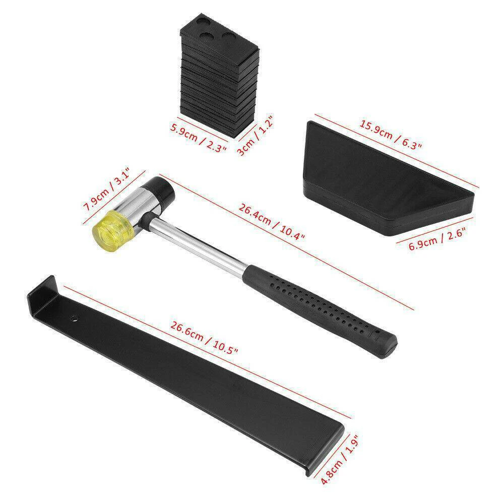 Wood Laminate Tool Floor Wood Floor Fitting Installation Kit With 20 Spacer Suitable for 7-15mm Laminate/Hardwood Flooring
Wood Laminate Tool Floor Wood Floor Fitting Installation Kit With 20 Spacer Suitable for 7-15mm Laminate/Hardwood Flooring