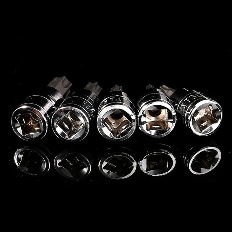 Socket Set 10-Piece Torx Socket Set T10 - T55 Drive Socket Set 3/8 inches Drive Wearproof Hex Sockets Suits for House 85WC
Socket Set 10-Piece Torx Socket Set T10 - T55 Drive Socket Set 3/8 inches Drive Wearproof Hex Sockets Suits for House 85WC