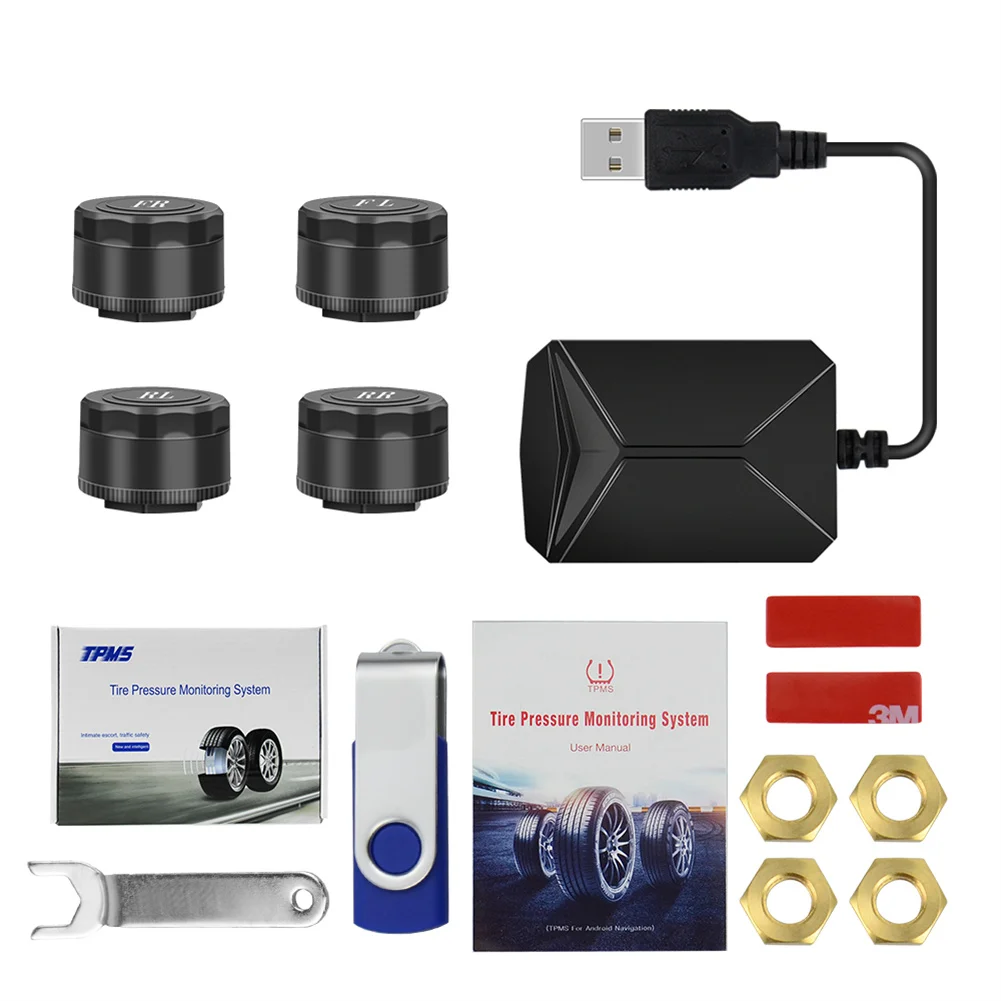 Univeral Car USB Android TPMS Car Tire Pressure Monitor With 4 External Sensor Wireless Transmission Tire Pressure Monitoring
Univeral Car USB Android TPMS Car Tire Pressure Monitor With 4 External Sensor Wireless Transmission Tire Pressure Monitoring