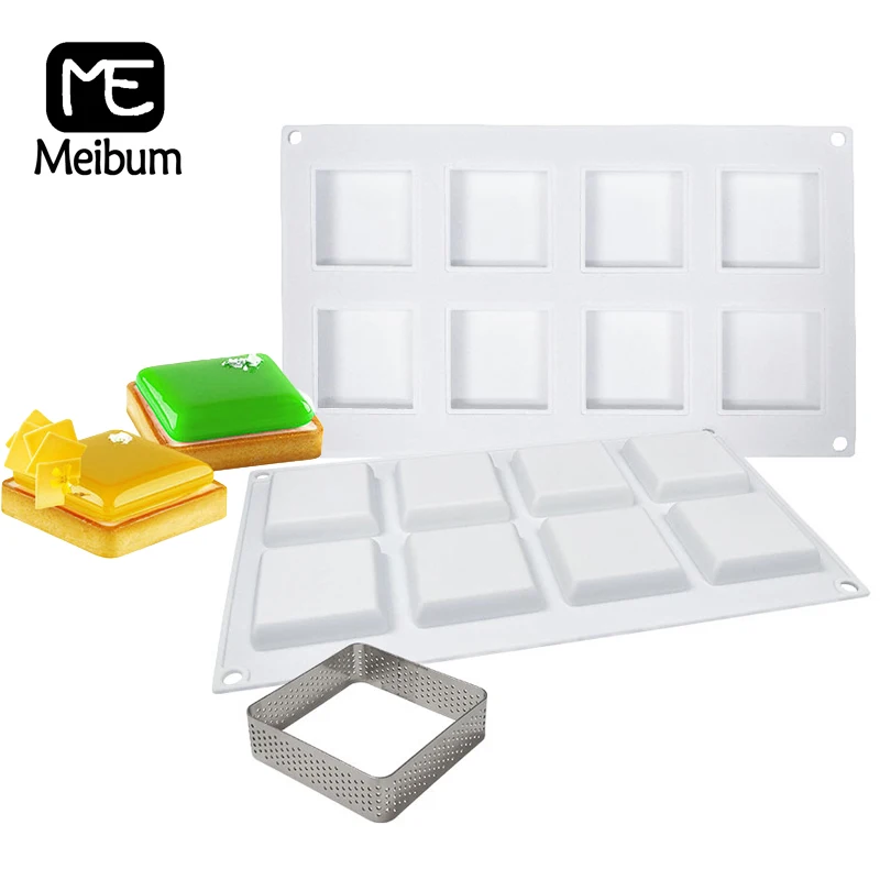 Meibum 8 полости Squar торт силиконовые формы оборудование для выпечки пирожное кольцо