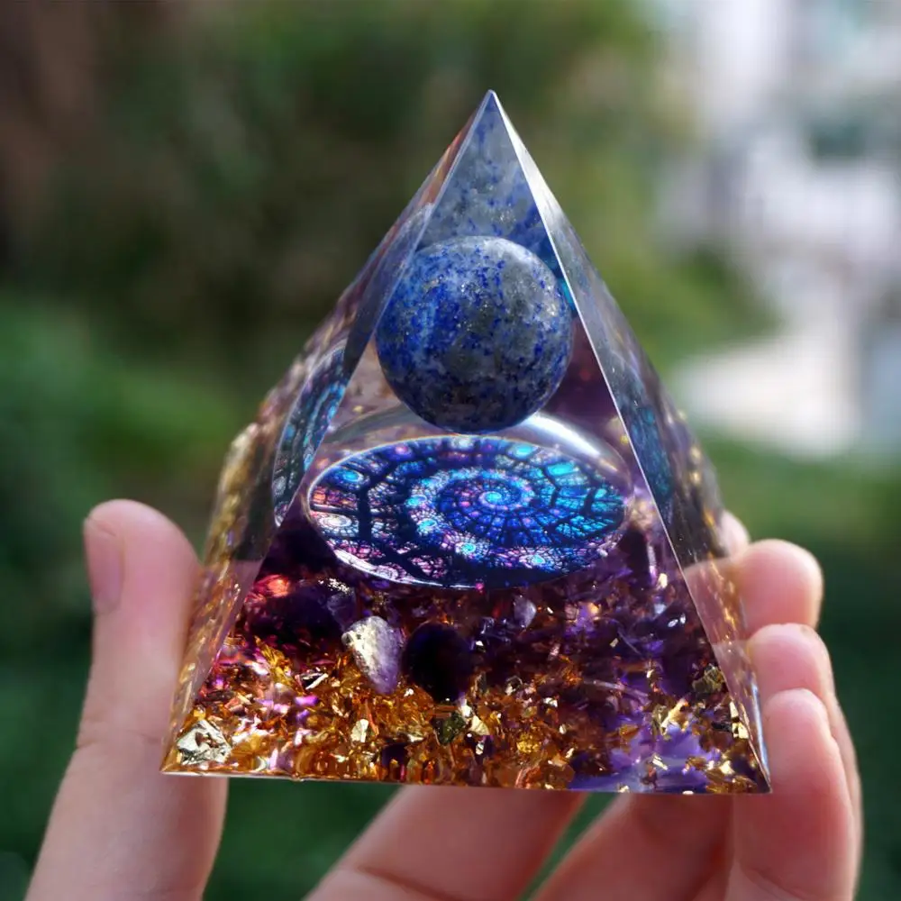 Orgonite Pyramid 60mm Amethyst Crystal Sphere With Obsidian Natural Cristal Stone Orgone Energy Healing Reiki Chakra Multiplier
Orgonite Pyramid 60mm Amethyst Crystal Sphere With Obsidian Natural Cristal Stone Orgone Energy Healing Reiki Chakra Multiplier