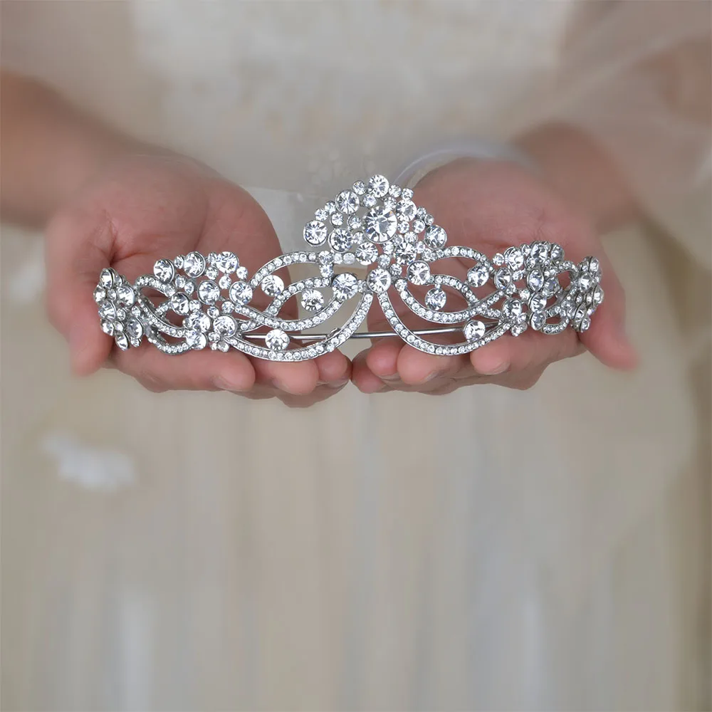 Bridal Tiara Crown Wedding Hairpiece Rhinestone Crystal Headband Bride Hair Piece Hair Accessories
Bridal Tiara Crown Wedding Hairpiece Rhinestone Crystal Headband Bride Hair Piece Hair Accessories