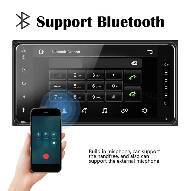 2 Din 7 inch Android 8.1 Car Multimedia Player 1G+16G GPS Navigation WIFI Bluetooth Audio Stereo Radio For-Toyota Corolla | Автомобили и