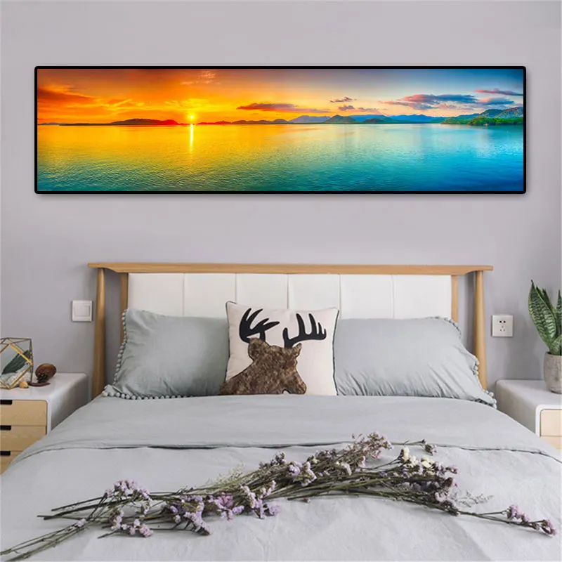 Modern Landscape Posters and Prints Wall Art Canvas Painting Sunrise Sea Mountain Picture for Living Room Cuadros Decor No Frame
Modern Landscape Posters and Prints Wall Art Canvas Painting Sunrise Sea Mountain Picture for Living Room Cuadros Decor No Frame