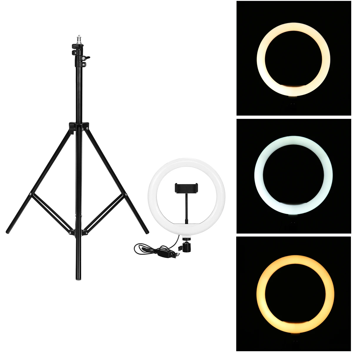 Portable Selfie Ring Lamp Led Ring Light Selfie With Tripod Ring For Selfie Phone Video Photography Lighting Phone Holder
Portable Selfie Ring Lamp Led Ring Light Selfie With Tripod Ring For Selfie Phone Video Photography Lighting Phone Holder