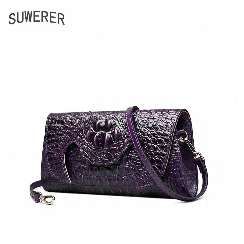 SUWERER NEW Real Cowhdie Crocodile pattern women Genuine Leather bag luxury handbags women bags fashion Clutch bag
SUWERER NEW Real Cowhdie Crocodile pattern women Genuine Leather bag luxury handbags women bags fashion Clutch bag