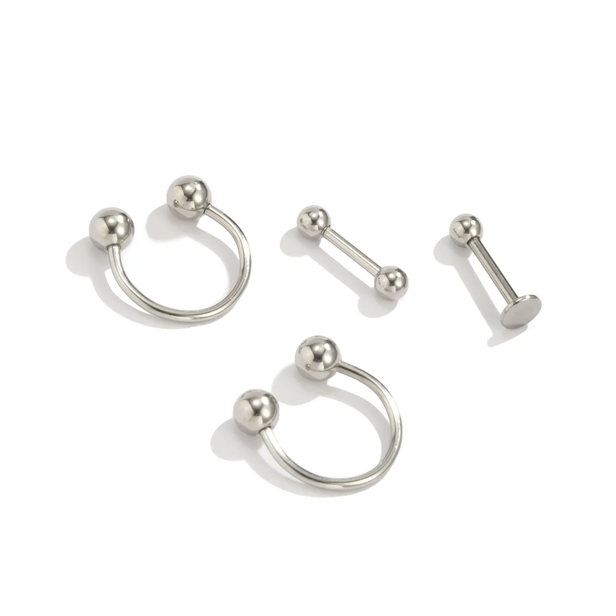 Fashion Punk Style 4PCS Stainless Steel C-shaped Ear Clip Ear Cuff Fake Nose Ring Trend Earrings for Women Man Cartilage Earring
Fashion Punk Style 4PCS Stainless Steel C-shaped Ear Clip Ear Cuff Fake Nose Ring Trend Earrings for Women Man Cartilage Earring
