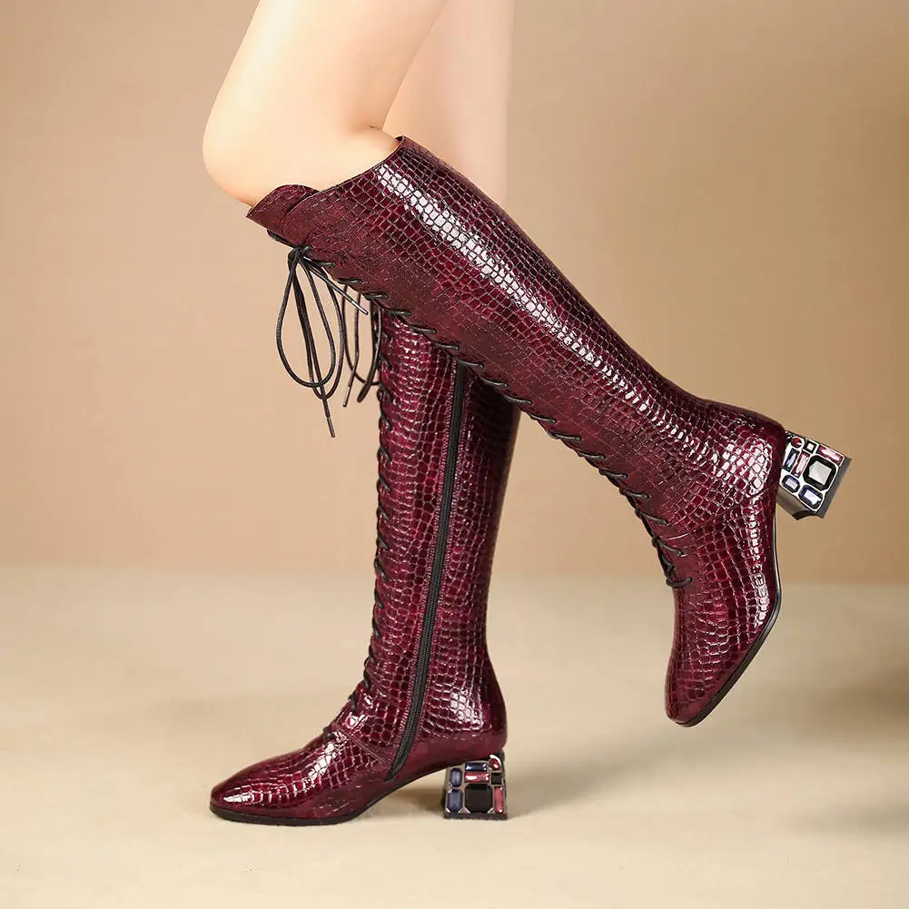 BONJOMARISA Brand Ladies Round Toe shoes lace Mid Calf Boots Fashion Square Heel Party Boots Women 2020 Leisure Shoes Woman
BONJOMARISA Brand Ladies Round Toe shoes lace Mid Calf Boots Fashion Square Heel Party Boots Women 2020 Leisure Shoes Woman