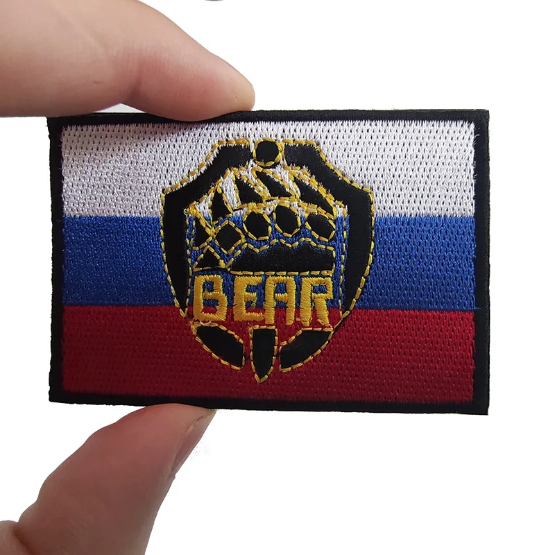 Русская тактическая армия глава Вышивка Липучка патч FSB KGB ТВ канал значок
