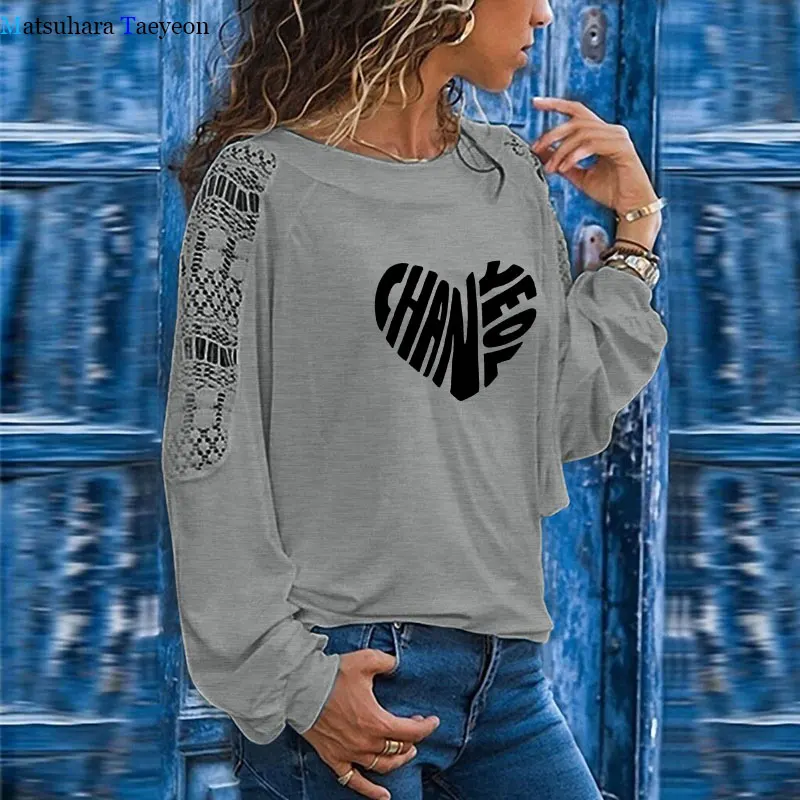 Fashion Casual T Shirt Women Funny Heart Print Tops T Shirt for Women Cotton Long Sleeve Hollow Out Lace Tee Shirt
Fashion Casual T Shirt Women Funny Heart Print Tops T Shirt for Women Cotton Long Sleeve Hollow Out Lace Tee Shirt
