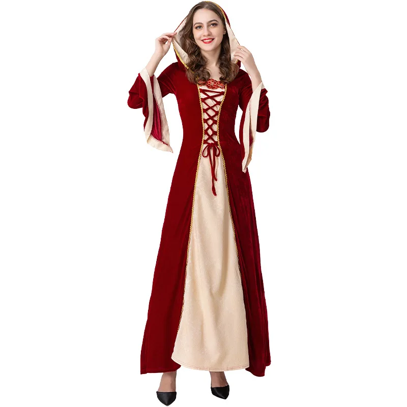 Umorden Adult Renaissance Medieval Dress Costume for Women Halloween Fantasia Hooded Red Wine Embroidery
Umorden Adult Renaissance Medieval Dress Costume for Women Halloween Fantasia Hooded Red Wine Embroidery