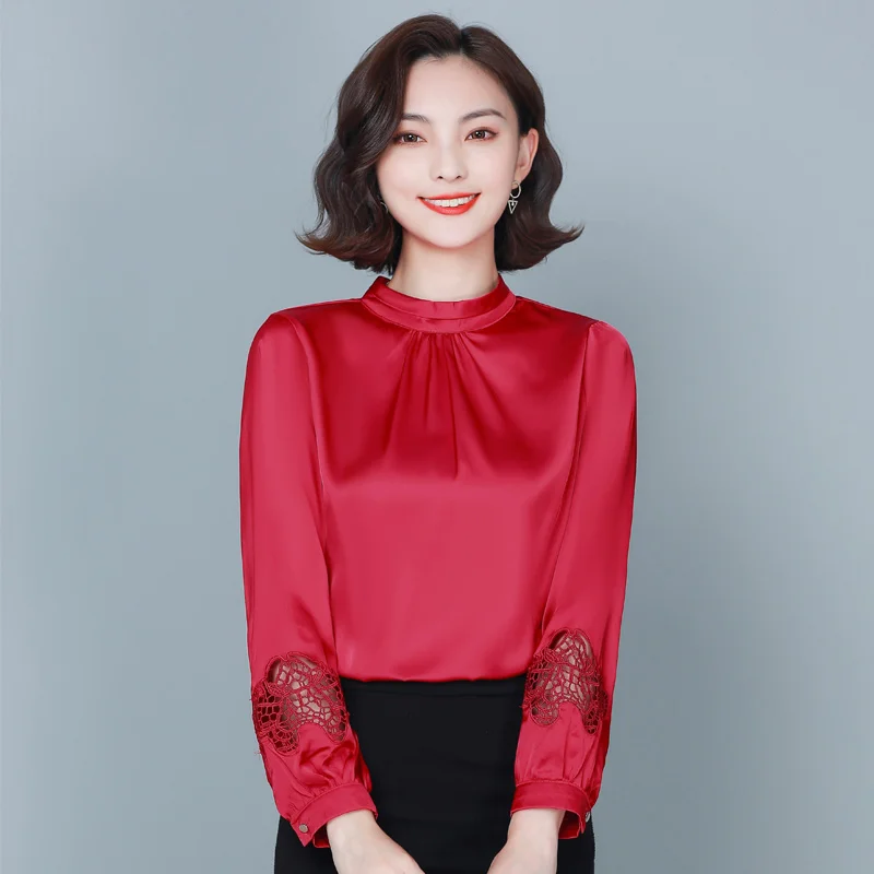 2020 Autumn New women blouse shirt Fashion Slim long sleeve Silk Embroidered Top Elegant loose hollow out office lady shirt
2020 Autumn New women blouse shirt Fashion Slim long sleeve Silk Embroidered Top Elegant loose hollow out office lady shirt