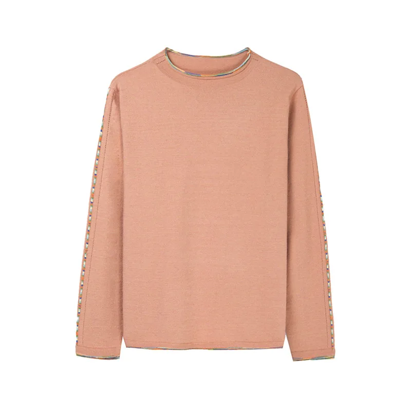 Korean Stripe Loose Round Neck Knitted Sweater Casual Long Sleeve Big Size Pullover Sweater Autumn Solid Color Pullover Sweater
Korean Stripe Loose Round Neck Knitted Sweater Casual Long Sleeve Big Size Pullover Sweater Autumn Solid Color Pullover Sweater