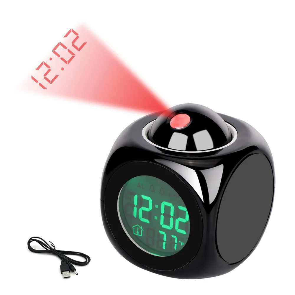 Projection Digital Clock Led Large Display Projector LCD Snooze Clock Bell Alarm Home Bed Room Studying Room Desktop Clock Timer
Projection Digital Clock Led Large Display Projector LCD Snooze Clock Bell Alarm Home Bed Room Studying Room Desktop Clock Timer