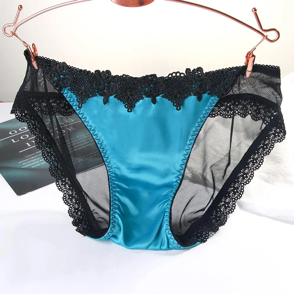 Sexy Shiny Satin Lace Panties Lingerie Women Low-rise Transparent Sheer Briefs Underwear Tempting Mesh Net Panties
Sexy Shiny Satin Lace Panties Lingerie Women Low-rise Transparent Sheer Briefs Underwear Tempting Mesh Net Panties