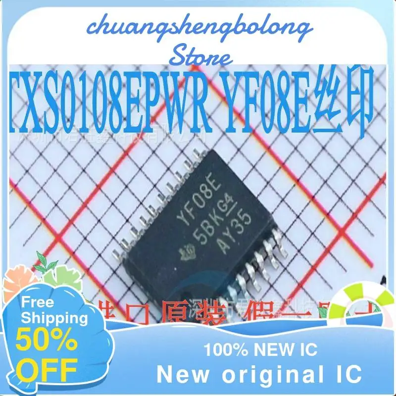 10-200PCS TXS0108 TXS0108EPWR YF08E TSSOP-20 Logic converter chip New original IC
10-200PCS TXS0108 TXS0108EPWR YF08E TSSOP-20 Logic converter chip New original IC