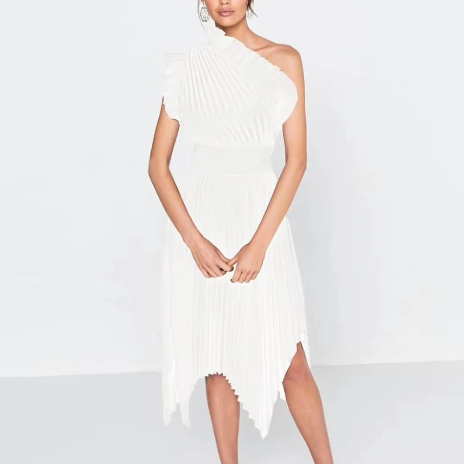2020 Ladies Black Sexy One Shoulder Sleeveless High Waist Irregular Long Dress Party Club Dinner Robe Fashion
2020 Ladies Black Sexy One Shoulder Sleeveless High Waist Irregular Long Dress Party Club Dinner Robe Fashion