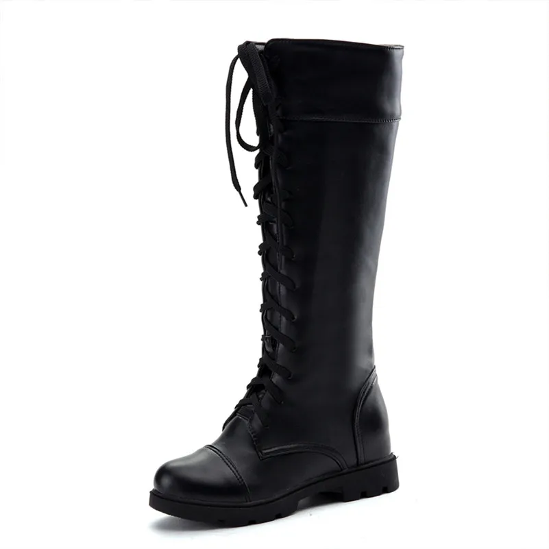 ANNYMOLI Flat Knee High Boots Round Toe Shoes Woman Boots Cross Tied Female Footwear Warm Autumn Winter White Black Big Size 43
ANNYMOLI Flat Knee High Boots Round Toe Shoes Woman Boots Cross Tied Female Footwear Warm Autumn Winter White Black Big Size 43