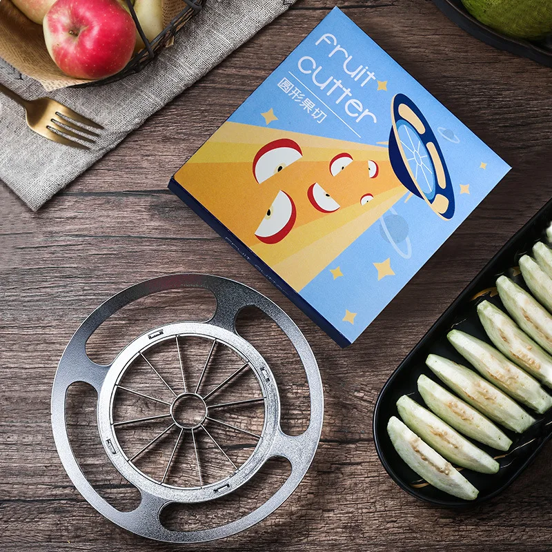 Creative Multi-functional Round Fruit Cutting Health Environmental Safety Stainless Steel Apple Slicer Fruit Splitter 
Creative Multi-functional Round Fruit Cutting Health Environmental Safety Stainless Steel Apple Slicer Fruit Splitter