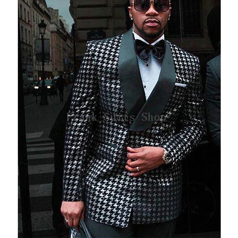 Houndstooth Plaid African Suits for Mens Fashion Clothes 2 Piece Male Wedding Tuxedo Jacket with Black Pants 2022 Costumes
Houndstooth Plaid African Suits for Mens Fashion Clothes 2 Piece Male Wedding Tuxedo Jacket with Black Pants 2022 Costumes
