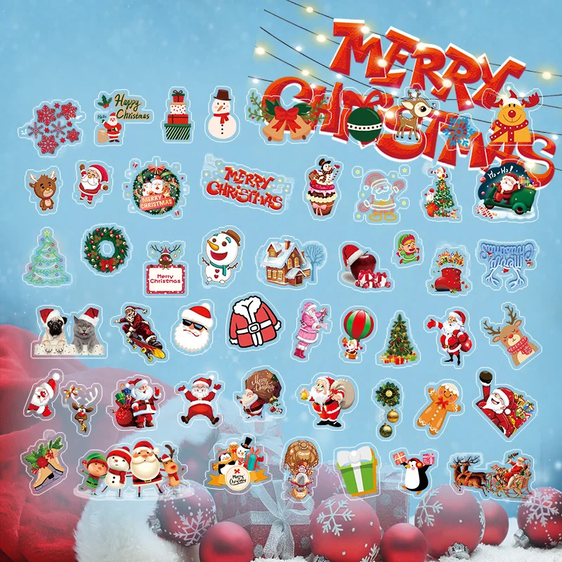 50 Halloween Santa Window Stickers Wall and Floor Decals Children's New Year Home Christmas Tree Decorations Party Gifts 
50 Halloween Santa Window Stickers Wall and Floor Decals Children's New Year Home Christmas Tree Decorations Party Gifts