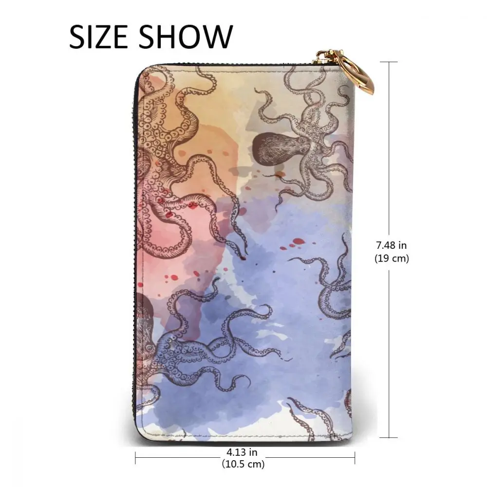 Watercolor Octopus Long Wallet with Credit Card Slots ID Holder Checkbook Organizer Zipper Coin Purse
Watercolor Octopus Long Wallet with Credit Card Slots ID Holder Checkbook Organizer Zipper Coin Purse