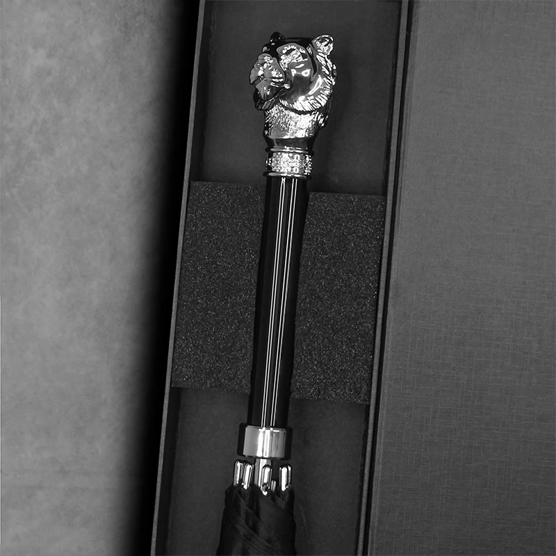 Длинная рукоятка, роскошный ветрозащитный деловой металлический чехол для мужчин, товары для дома 
Длинная рукоятка, роскошный ветрозащитный деловой металлический чехол для мужчин, товары для дома