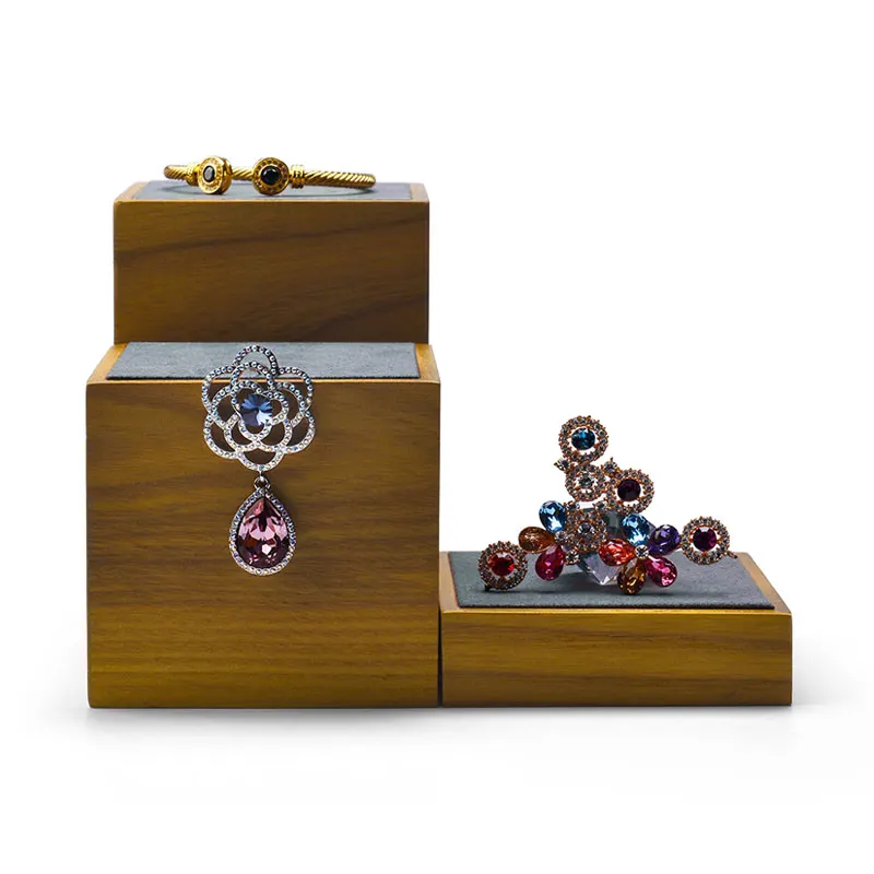 Oirlv New Solid Wood Jewelry Display Stand Set with 3 pcs with Microfiber Ring Earring Bracelet Bangle Holder Exhibition
Oirlv New Solid Wood Jewelry Display Stand Set with 3 pcs with Microfiber Ring Earring Bracelet Bangle Holder Exhibition