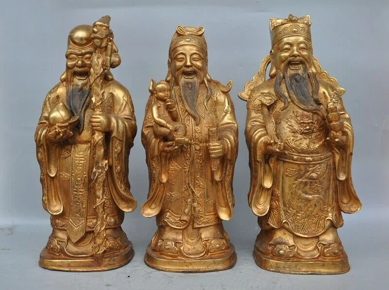 wedding decoration Old Chinese Bronze gilt Fukurokuju FuLuShou life Longevity god buddha Statue Set
wedding decoration Old Chinese Bronze gilt Fukurokuju FuLuShou life Longevity god buddha Statue Set