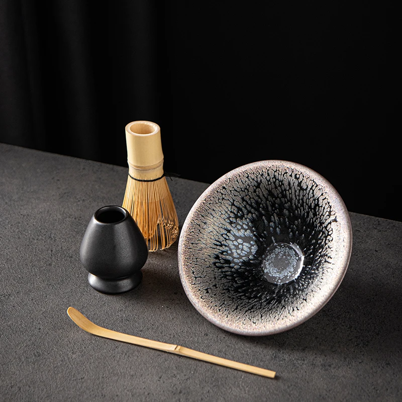 LUWU Jianzhan Ceramic Matcha Set with Bamboo Whisk and Holders Japanese Tea Ceremony Set
LUWU Jianzhan Ceramic Matcha Set with Bamboo Whisk and Holders Japanese Tea Ceremony Set