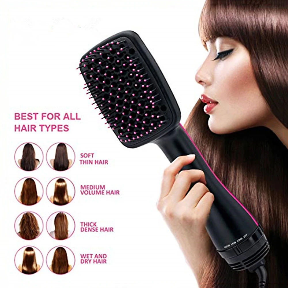 1000W Hair Dryer Brush Hair Dryer And Volumizer Hair Straightener Hair Curler Comb Roller One Step Electric Ion Blow Dryer Brush
1000W Hair Dryer Brush Hair Dryer And Volumizer Hair Straightener Hair Curler Comb Roller One Step Electric Ion Blow Dryer Brush