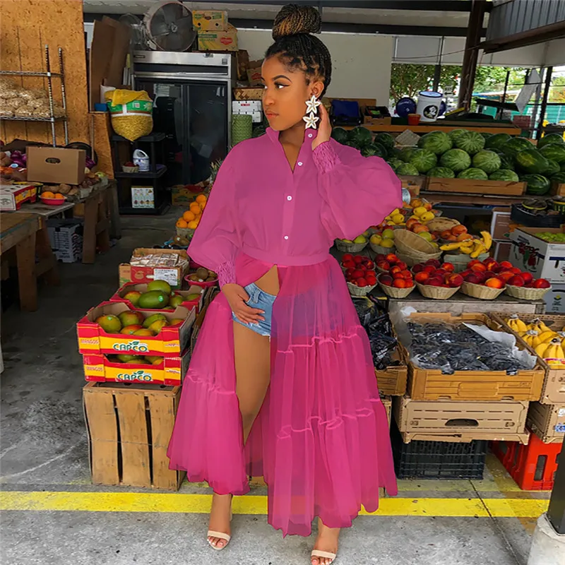 Autumn Long Sleeve Shirt Women Sheer Mesh Patchwork Long Shirt Dress Women Elegant Vintage Office Work Blouse Party Club Outfits
Autumn Long Sleeve Shirt Women Sheer Mesh Patchwork Long Shirt Dress Women Elegant Vintage Office Work Blouse Party Club Outfits