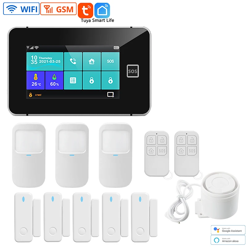 4.3 Inch TFT Screen Tuya Alarm System WiFi GSM Smart Home Security Fingerprint Arming Burglar Syatem 433MHz Sensor Alarm System
4.3 Inch TFT Screen Tuya Alarm System WiFi GSM Smart Home Security Fingerprint Arming Burglar Syatem 433MHz Sensor Alarm System