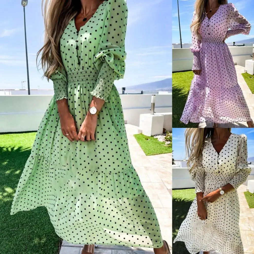 Womens Summer Boho Maxi Long Dress Polka Dot Printing Slim Skin-friendly Beach Soft Dress for Daily Wear Sexy Beachwear
Womens Summer Boho Maxi Long Dress Polka Dot Printing Slim Skin-friendly Beach Soft Dress for Daily Wear Sexy Beachwear