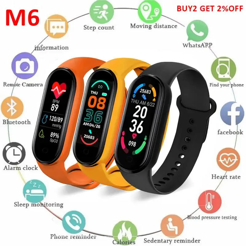 2021 M6 Smart Watch Men Women Kids Smartwatch Heart Rate Monitor Sports Fitness Bracelet For iPhone Xiaomi Redmi Android Watches
2021 M6 Smart Watch Men Women Kids Smartwatch Heart Rate Monitor Sports Fitness Bracelet For iPhone Xiaomi Redmi Android Watches