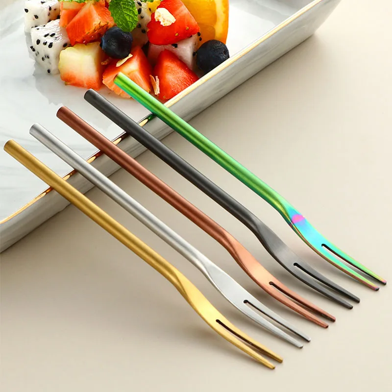 Japanese Style Stainless Steel Sanded Two-tine Fork Fruit Fork Solid Tableware Multiple Use Cake Dessert Home Flatware 13x0.7cm
Japanese Style Stainless Steel Sanded Two-tine Fork Fruit Fork Solid Tableware Multiple Use Cake Dessert Home Flatware 13x0.7cm
