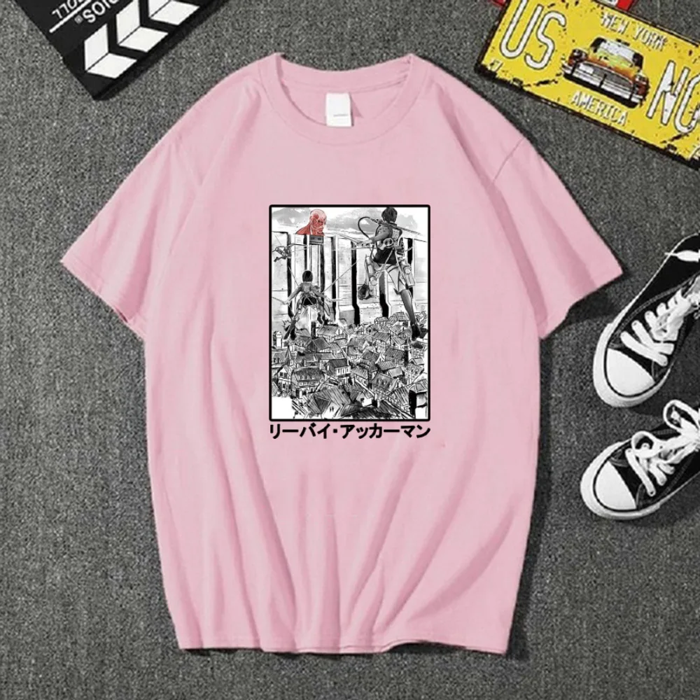 Attack on Titan T-shirt Fashion Short Sleeve O-Neck Cloth Uniex Spring