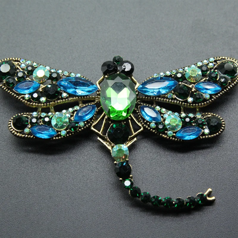 Big Green Crystal Dragonfly Brooches Women Men Insects Brooch Pins Gifts 
Big Green Crystal Dragonfly Brooches Women Men Insects Brooch Pins Gifts