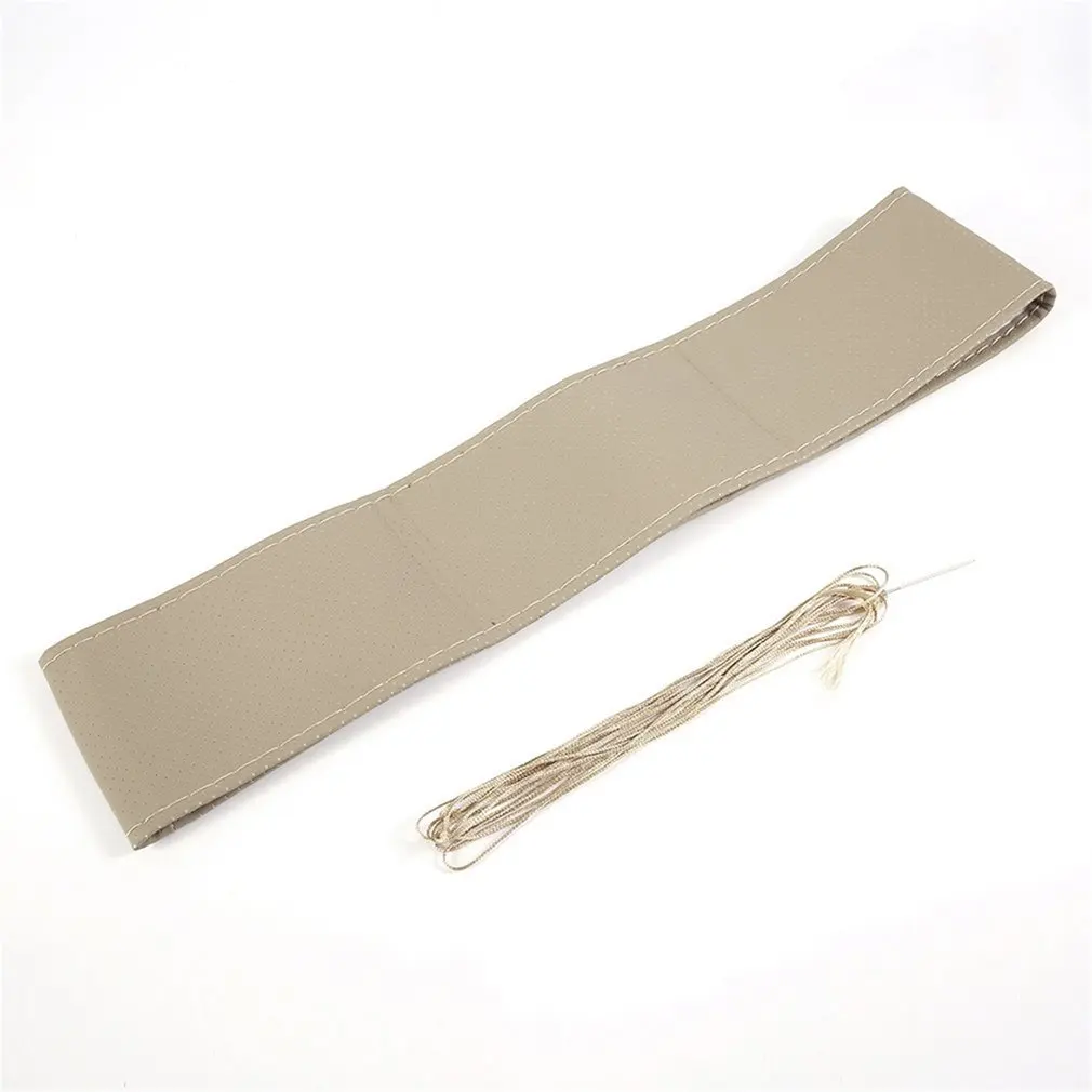 3 Color DIY Texture Soft Auto Car Steering Wheel Cover With Needles And Thread Artificial Leather Car Styling Covers Suite Hot
3 Color DIY Texture Soft Auto Car Steering Wheel Cover With Needles And Thread Artificial Leather Car Styling Covers Suite Hot