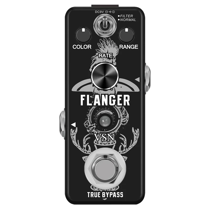 

VSN Guitar Flanger Pedal For Analog Flanger Effect Pedals Classic Metallic Flanger Sounds Effect As Ture Tone 2 Modes