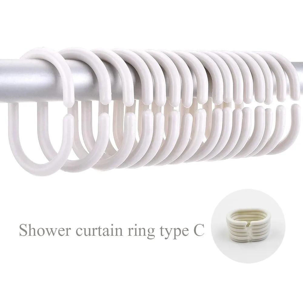 Shower Curtain Rings White Set of 12 Silicone Rubber Hooks Home Bathroom Accessories Shower Curtain Rings High Quality #PY10
Shower Curtain Rings White Set of 12 Silicone Rubber Hooks Home Bathroom Accessories Shower Curtain Rings High Quality #PY10